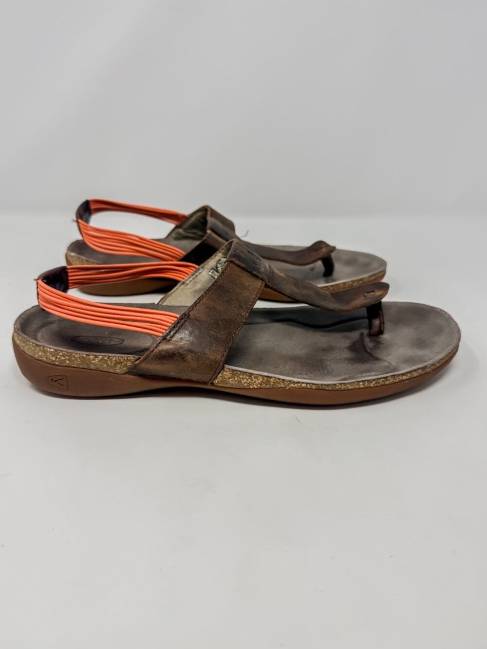 KEEN Dauntless Posted Leather Slingback Sandals Women's 10 Coral Hiking Outdoors